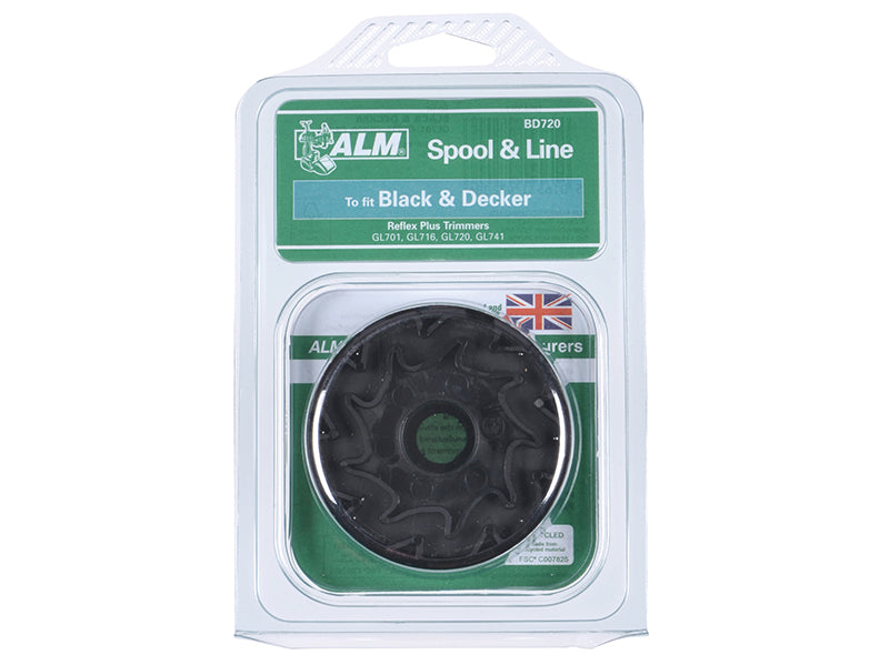 BD720 Spool & Line to Fit Black & Decker Trimmers Twin Feed A6495, ALM Manufacturing