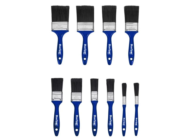 Synthetic Workshop Paint Brush Set, 10 Piece, BlueSpot Tools