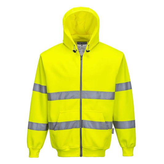 Hi-Vis Zipped Hoodie, Morgans PW