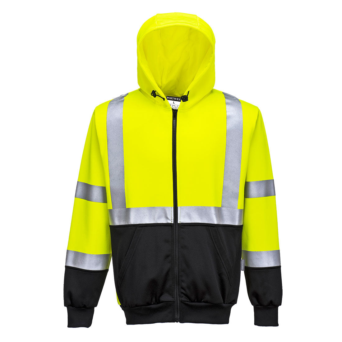 Hi-Vis Contrast Zipped Hoodie, Morgans PW