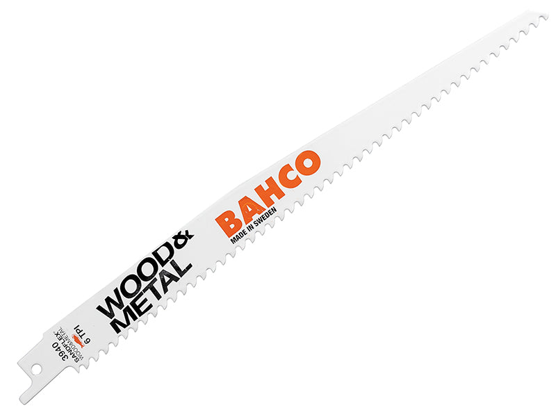 Wood & Metal Bi-Metal Reciprocating Blade 228mm 6 TPI (Pack 5), Bahco
