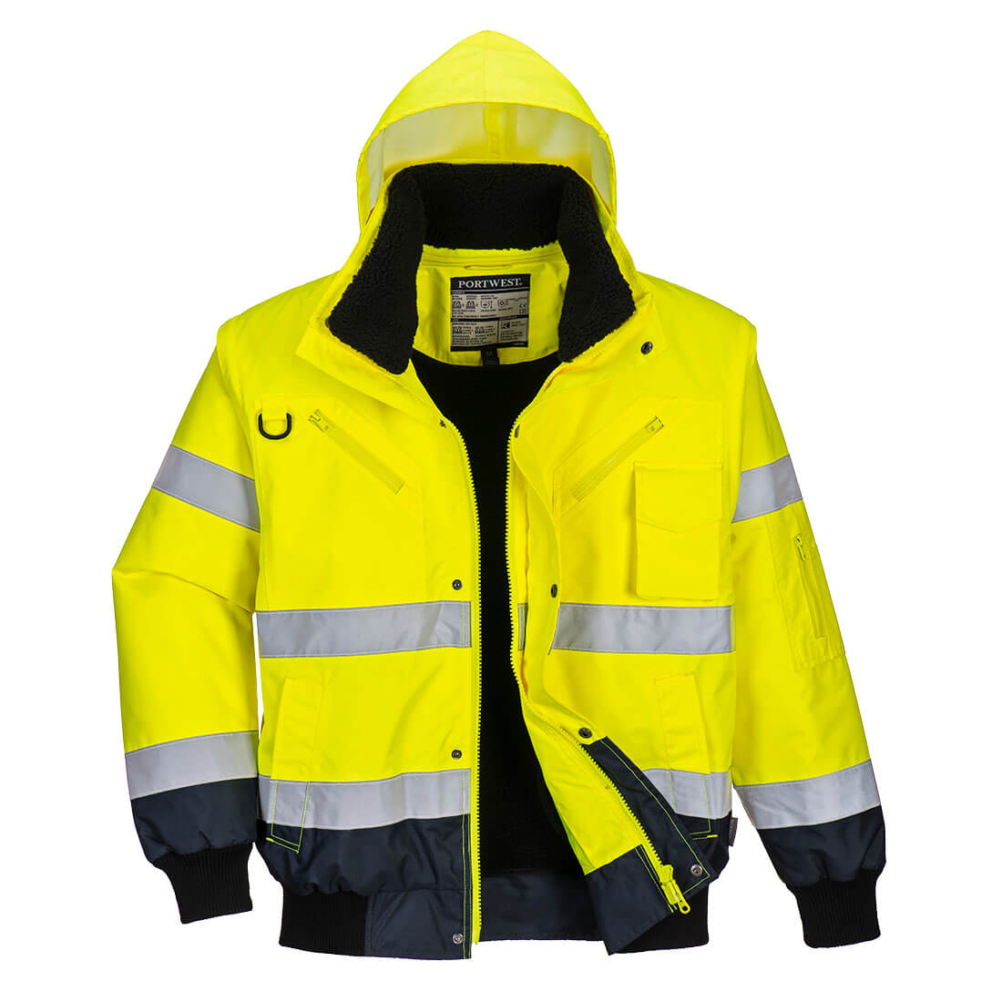 Hi-Vis 3-in-1 Contrast Bomber Jacket, Morgans PW