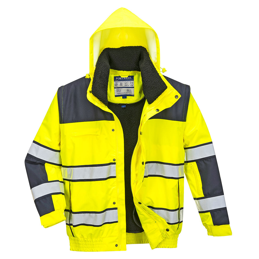 Hi-Vis 3-in-1 Contrast Winter Bomber Jacket, Morgans PW