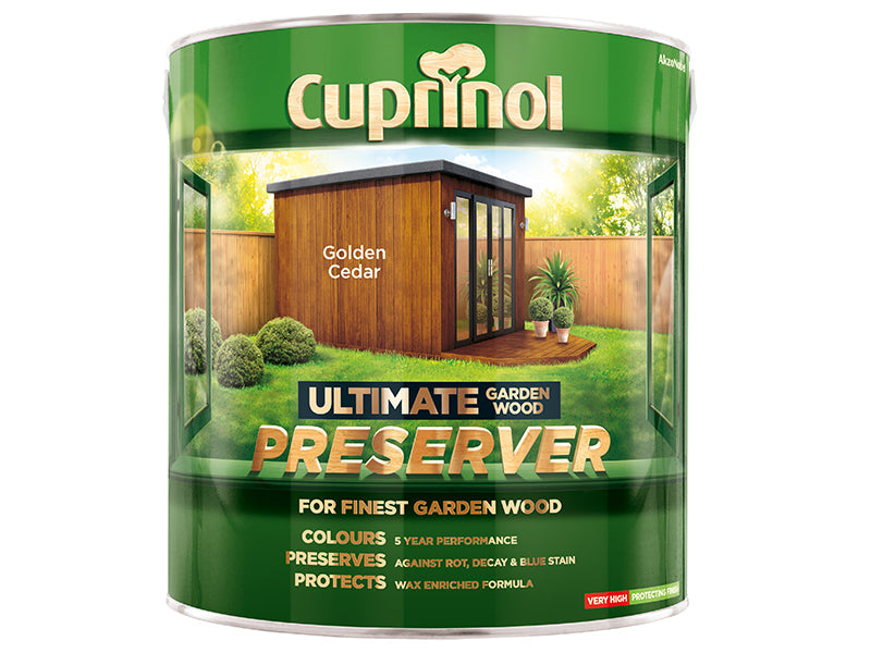 Ultimate Garden Wood Preserver Golden Cedar 4 litre, Cuprinol