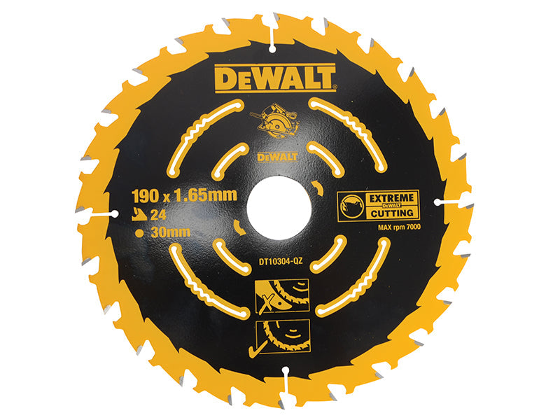 Extreme Framing Circular Saw Blade 190 x 30mm x 24T, DEWALT