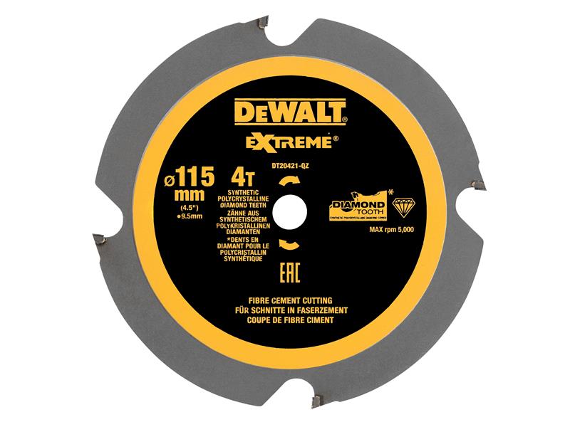 DT20421 PCD Circular Saw Blade 115 x 9.5mm x 4T, DEWALT