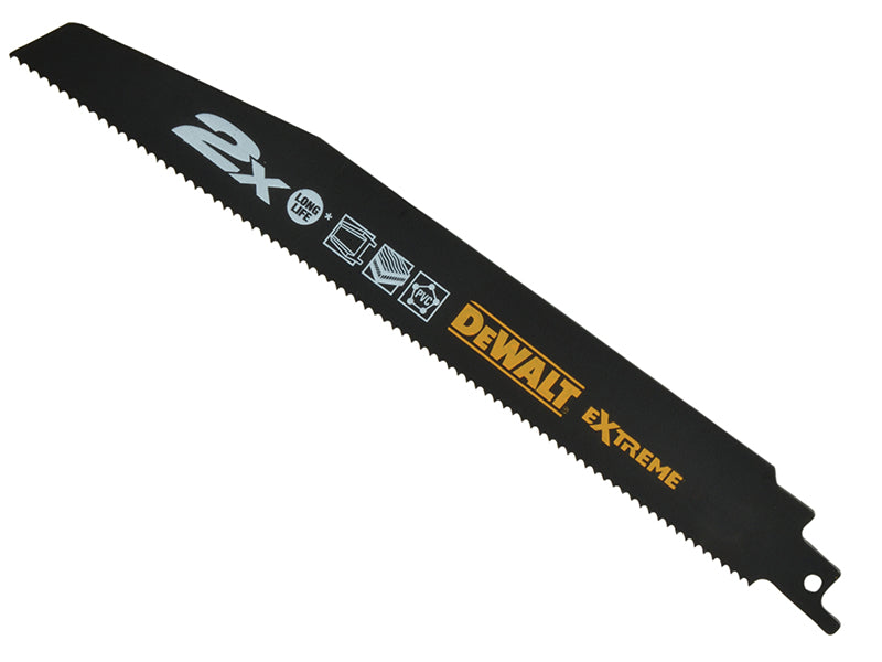 2X Life General Purpose Reciprocating Blade 152mm x 10 TPI Pack of 5, DEWALT