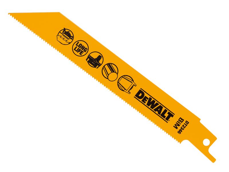 Bi-Metal Reciprocating Blade for Metal Cordless 152mm x 18 TPI (Pack 5), DEWALT