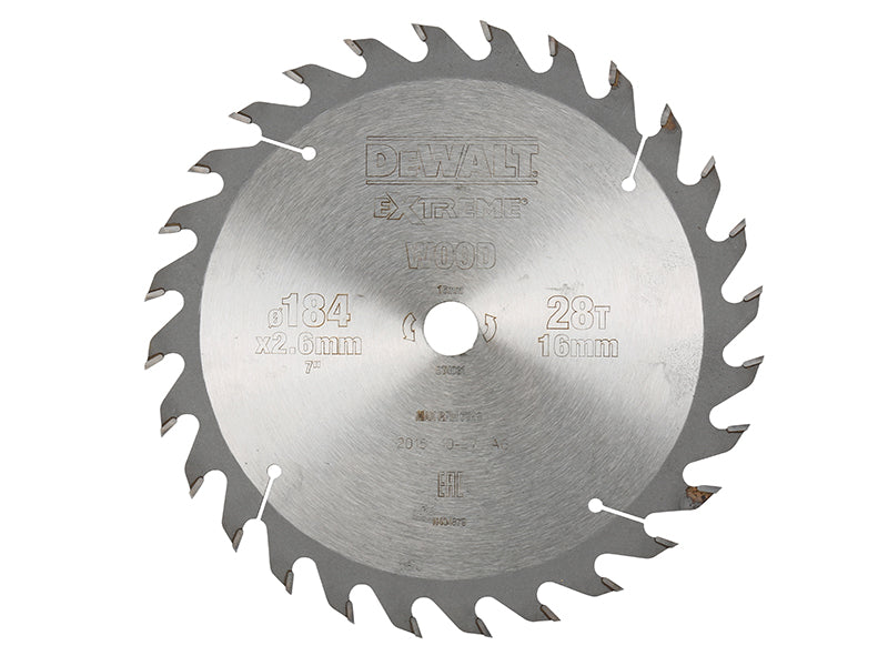 Series 40 Circular Saw Blade 184 x 16mm x 28T ATB, DEWALT