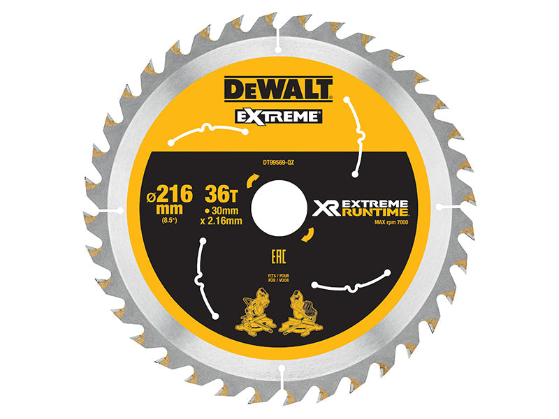 XR FlexVolt Circular Saw Blade 216 x 30mm x 36T, DEWALT