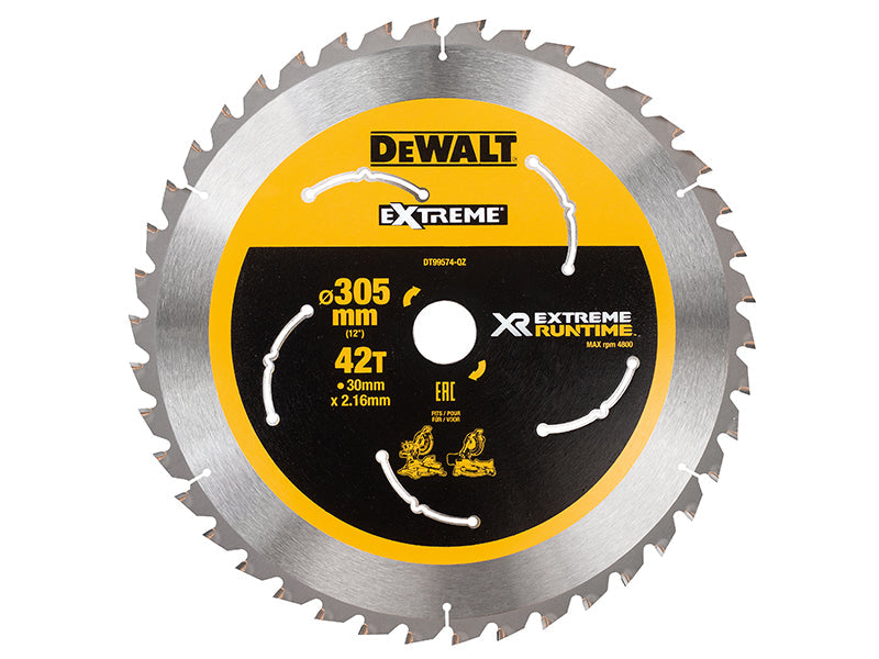 XR FlexVolt Mitre Saw Blade 305 x 30mm x 42T, DEWALT