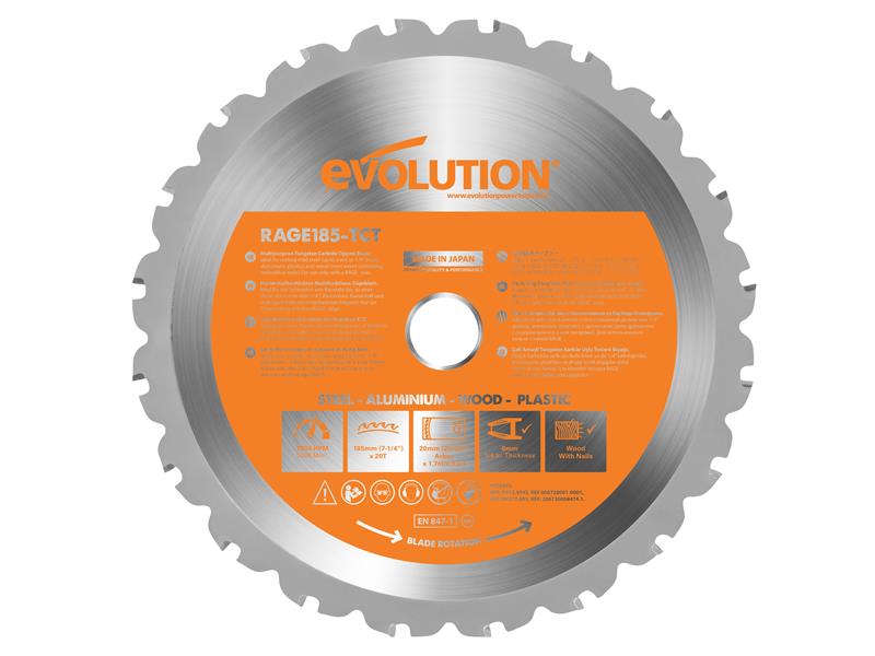Multi-Material Saw Blade 185 x 20mm x 20T, Evolution