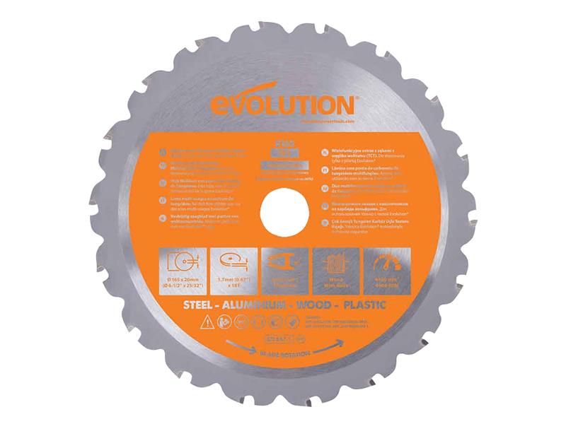 Multi-Material Saw Blade 165 x 20mm x 18T, Evolution