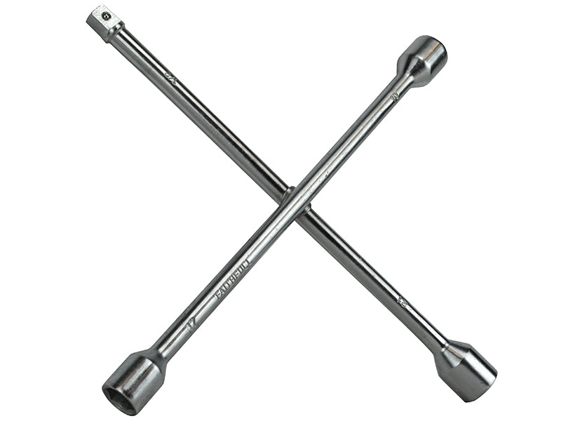 4-Way Wheel Brace Chrome Plated 14in, Faithfull