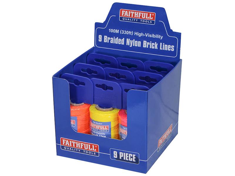 Brick Line Replacement Dispenser Reel CDU, 9 Piece, Faithfull
