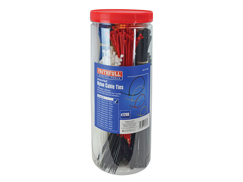 Cable Ties (Barrel Pack 1200), Faithfull