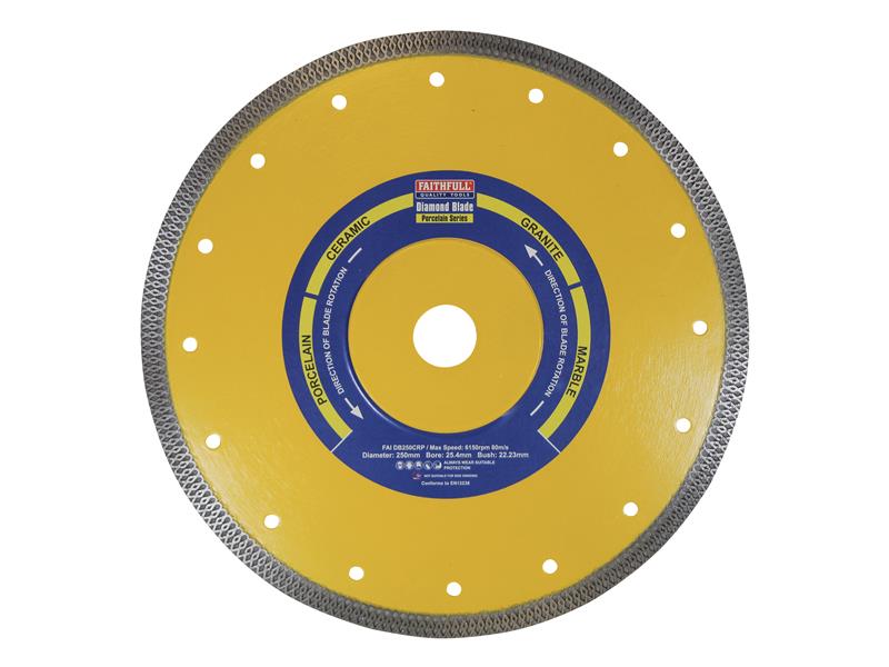 Porcelain Diamond Blade 250 x 25.4mm, Faithfull