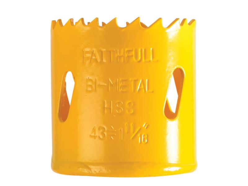 Bi-Metal Cobalt Holesaw 43mm, Faithfull