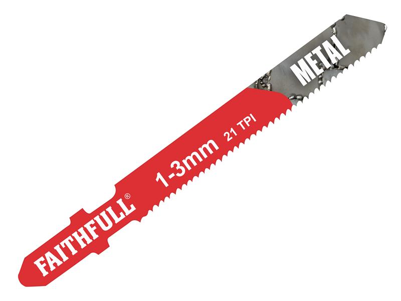 8009-HSS Metal Cutting Jigsaw Blades Pack of 5 T118A, Faithfull