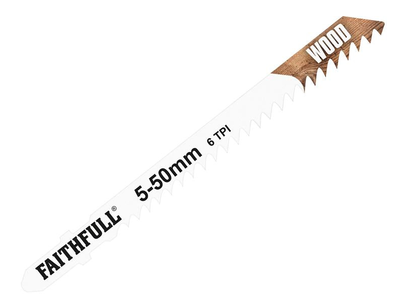 Wood Jigsaw Blades Pack of 5 T144D, Faithfull