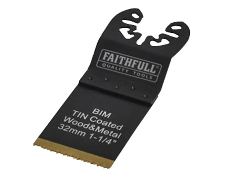 Multi-Functional Tool Bi-Metal Flush Cut TiN Coated Blade 32mm, Faithfull