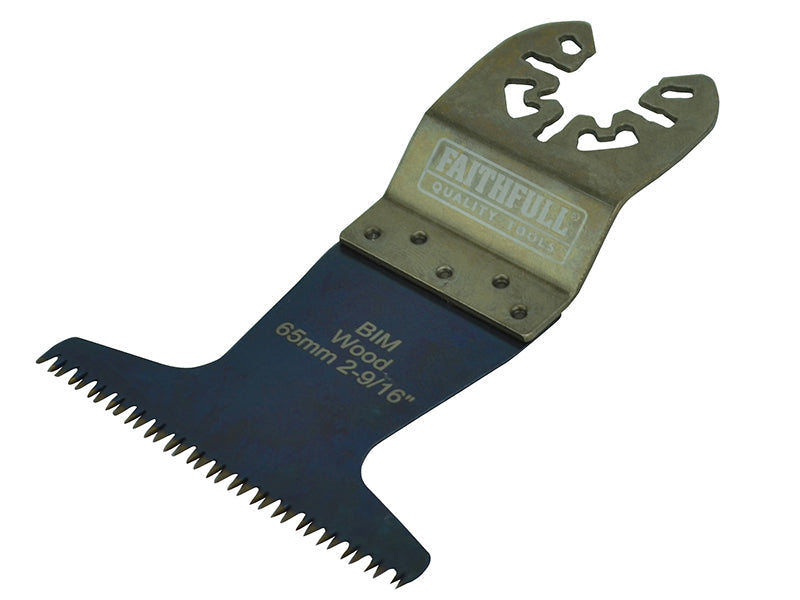 Premium Arc Cut Hardwood Bi-Metal Blade 65mm, Faithfull
