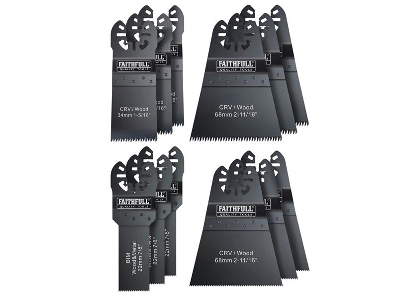 Multi-Function Tool Blade Set, 12 Piece, Faithfull