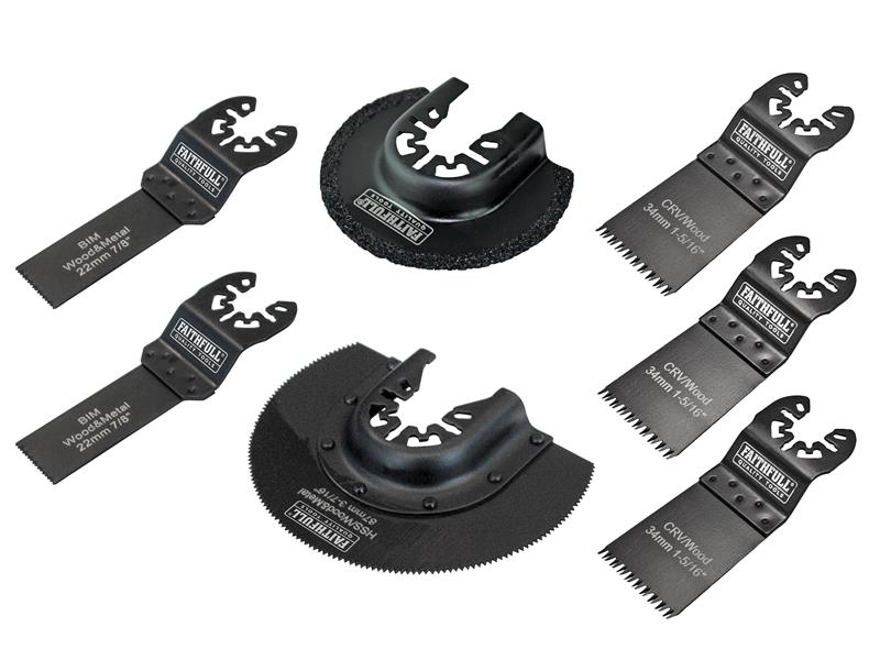 Multi-Function Tool Blade Set, 7 Piece, Faithfull