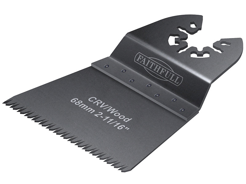 Multi-Function Tool CrV Flush Fast Cut Wood Ground Side Set 68mm (Pack 5), Faithfull