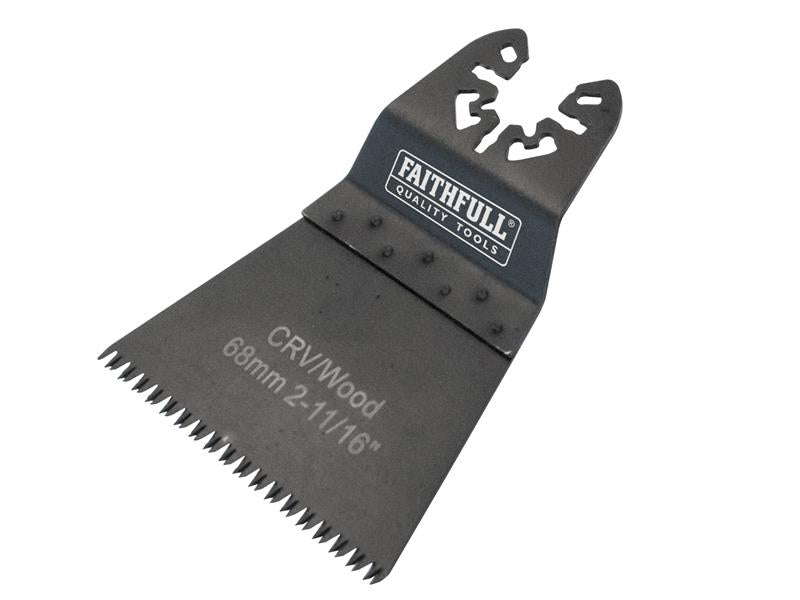 Multi-Function Tool CrV Flush Fast Cut Wood Ground Side Set 68mm, Faithfull