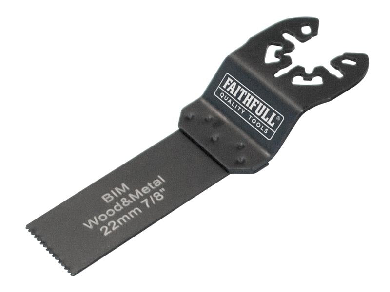 Multi-Functional Tool Flush Cut Wood/Bi-Metal Blade 22mm, Faithfull