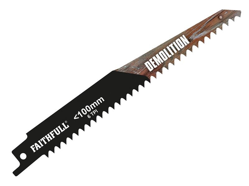 S1111DF Bi-Metal Sabre Saw Blade Demolition 228mm 6 TPI (Pack of 5), Faithfull