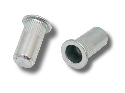 Steel Flat Head Round Knurled Body Closed JRP Rivet Nuts, Morgans OJ