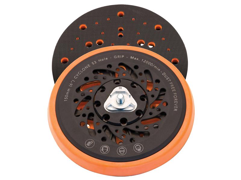 Cyclone™ Backing Pad Medium 53 Hole 150mm, Flexipads World Class