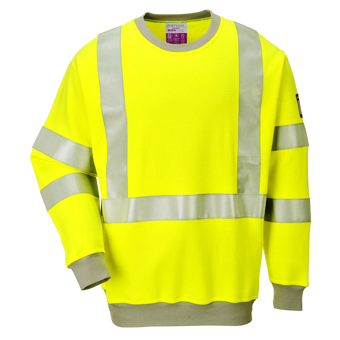 Flame Resistant Anti-Static Hi-Vis Sweatshirt, Morgans PW