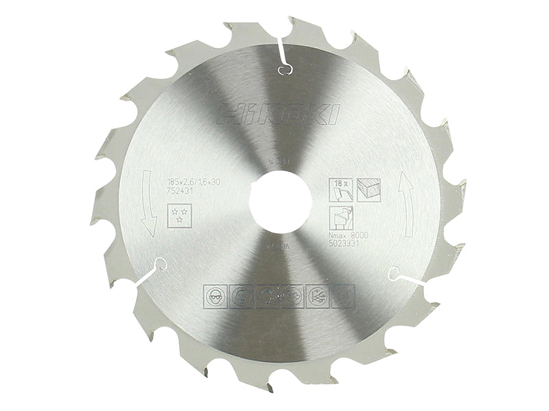 Circular Saw Blade 185 x 30mm x 18T, HiKOKI