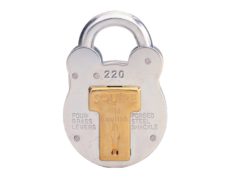 220 Old English Padlock with Steel Case 38mm, Squire