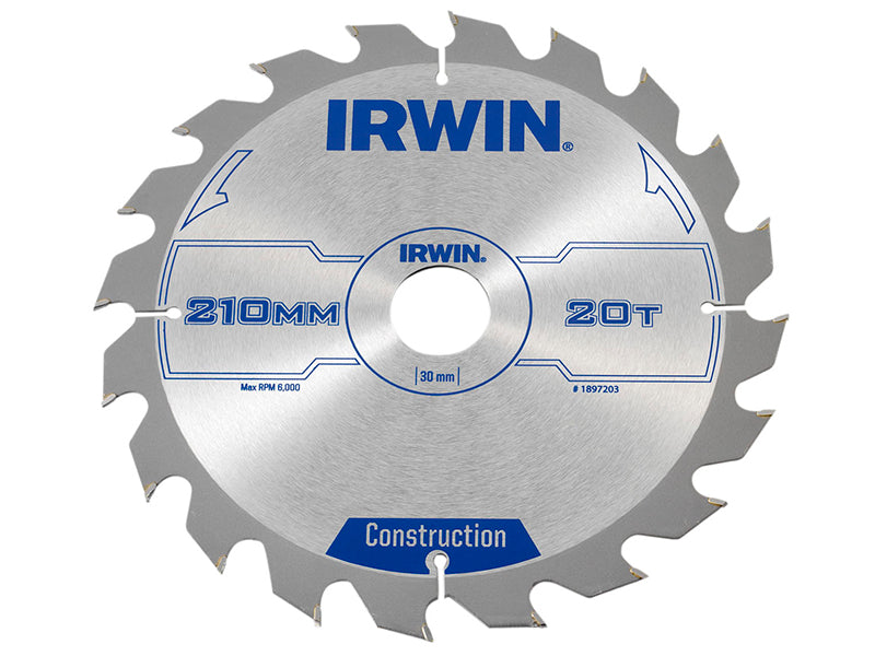 Construction Circular Saw Blade 210 x 30mm x 20T ATB, IRWIN®