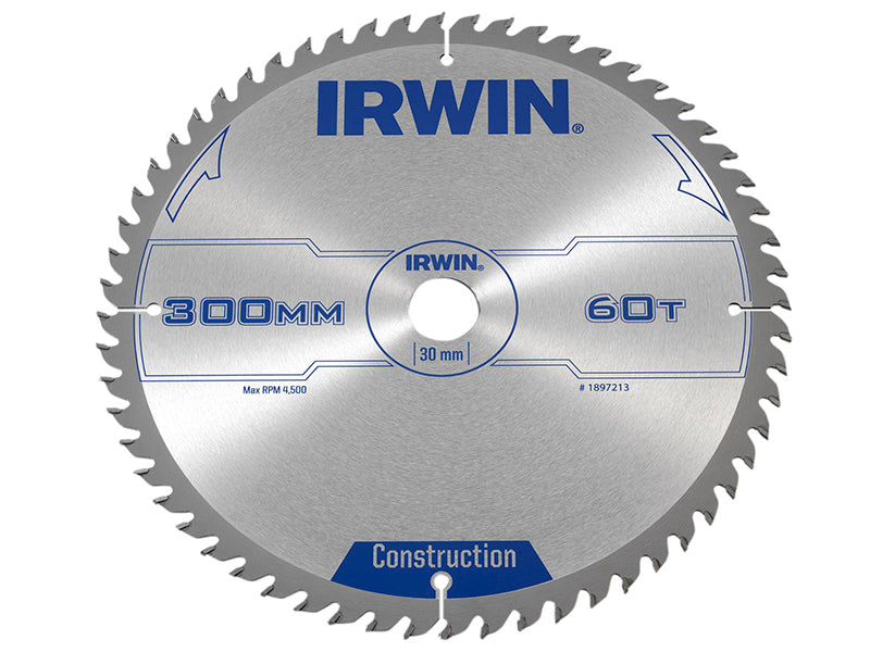 General Purpose Table & Mitre Saw Blade 300 x 30mm x 60T ATB, IRWIN®