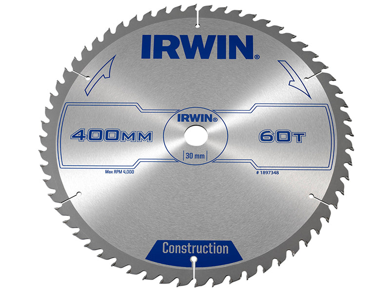 General Purpose Table & Mitre Saw Blade 400 x 30mm x 60T ATB, IRWIN®