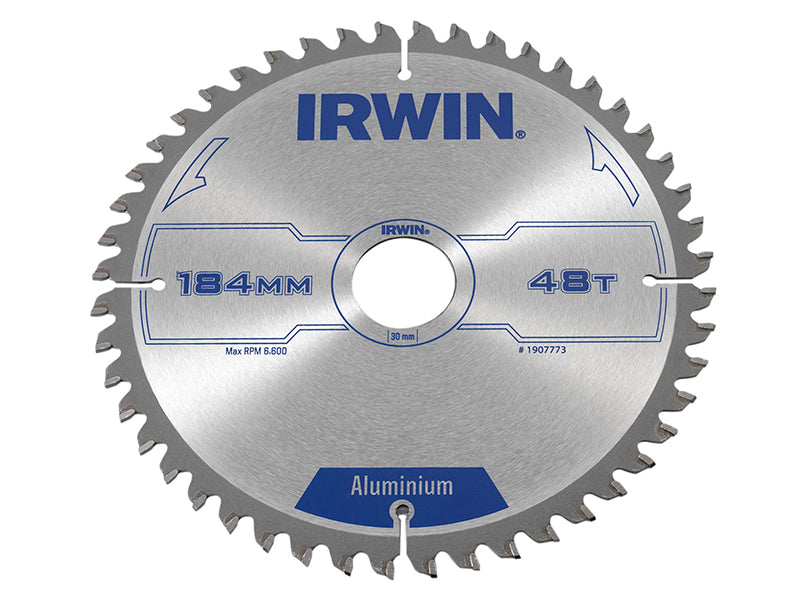 Professional Aluminium Circular Saw Blade 184 x 30mm x 48T TCG, IRWIN®