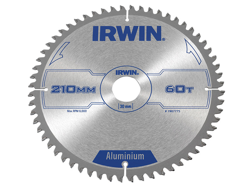 Professional Aluminium Circular Saw Blade 210 x 30mm x 60T TCG, IRWIN®