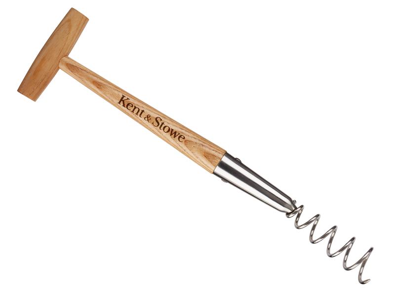 Stainless Steel Hand Corkscrew Weeder, FSC®, Kent & Stowe
