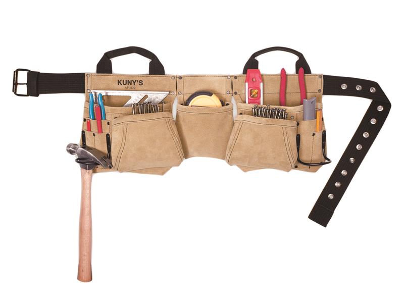 AP-622A Carpenter's Apron Split Grain Leather, Kuny's