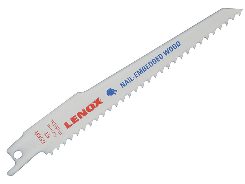 20572-656R Wood Cutting Reciprocating Saw Blades 150mm 6 TPI (Pack 5), LENOX