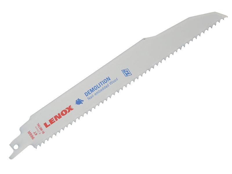 20598-966R Demolition Reciprocating Saw Blades 225mm 6 TPI (Pack 2), LENOX