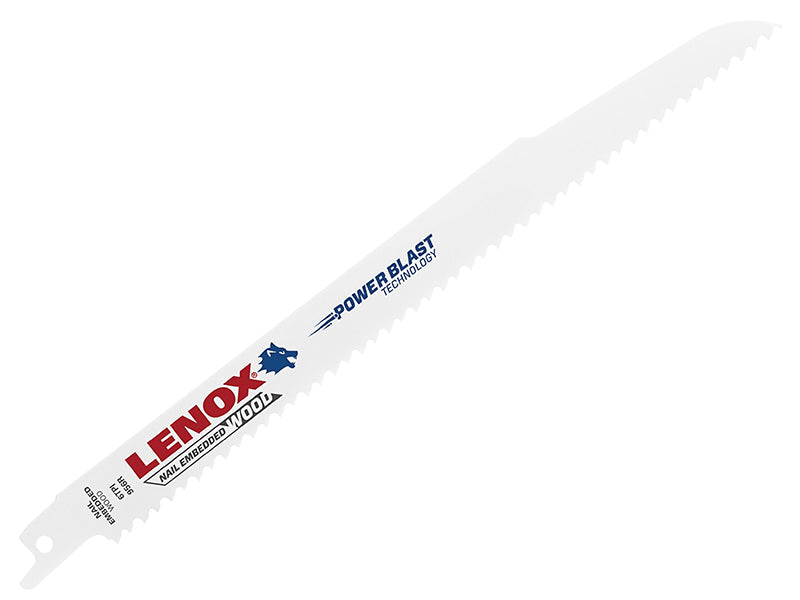 20582-956R Wood Cutting Reciprocating Saw Blades 230mm 6 TPI (Pack 5), LENOX