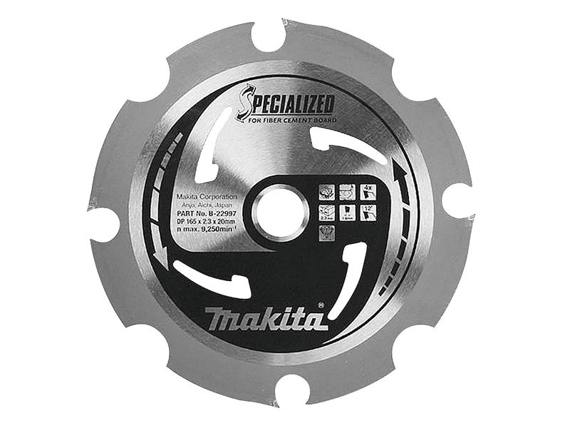 PCD Cement Board Circular Saw Blade 165 x 20mm x 4T, Makita