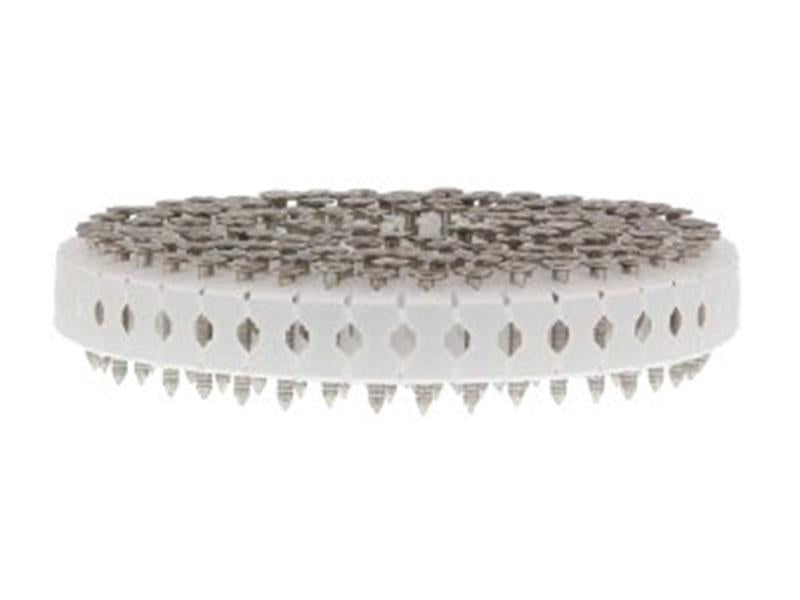 0° Plastic Coil Ring Shank Stainless Steel A2 Nails 2.5 x 35mm (Pack 1000), Paslode