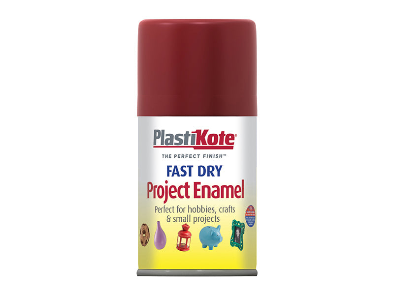 Fast Dry Enamel Aerosol Metallic Red 100ml, PlastiKote